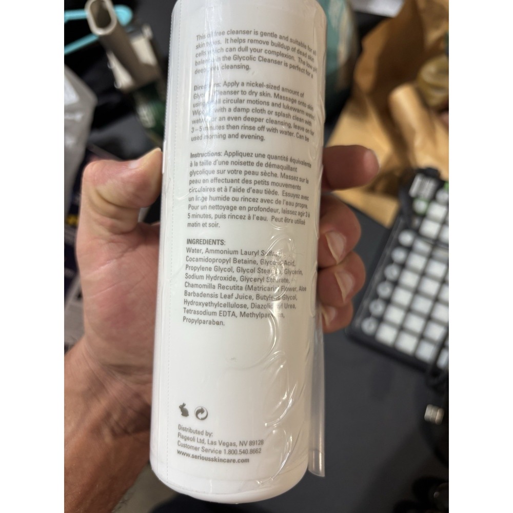 NEW Serious Skin Care 16oz Glycolic Retexturizing Cleanser w Pump SEALED - Picture 2 of 4